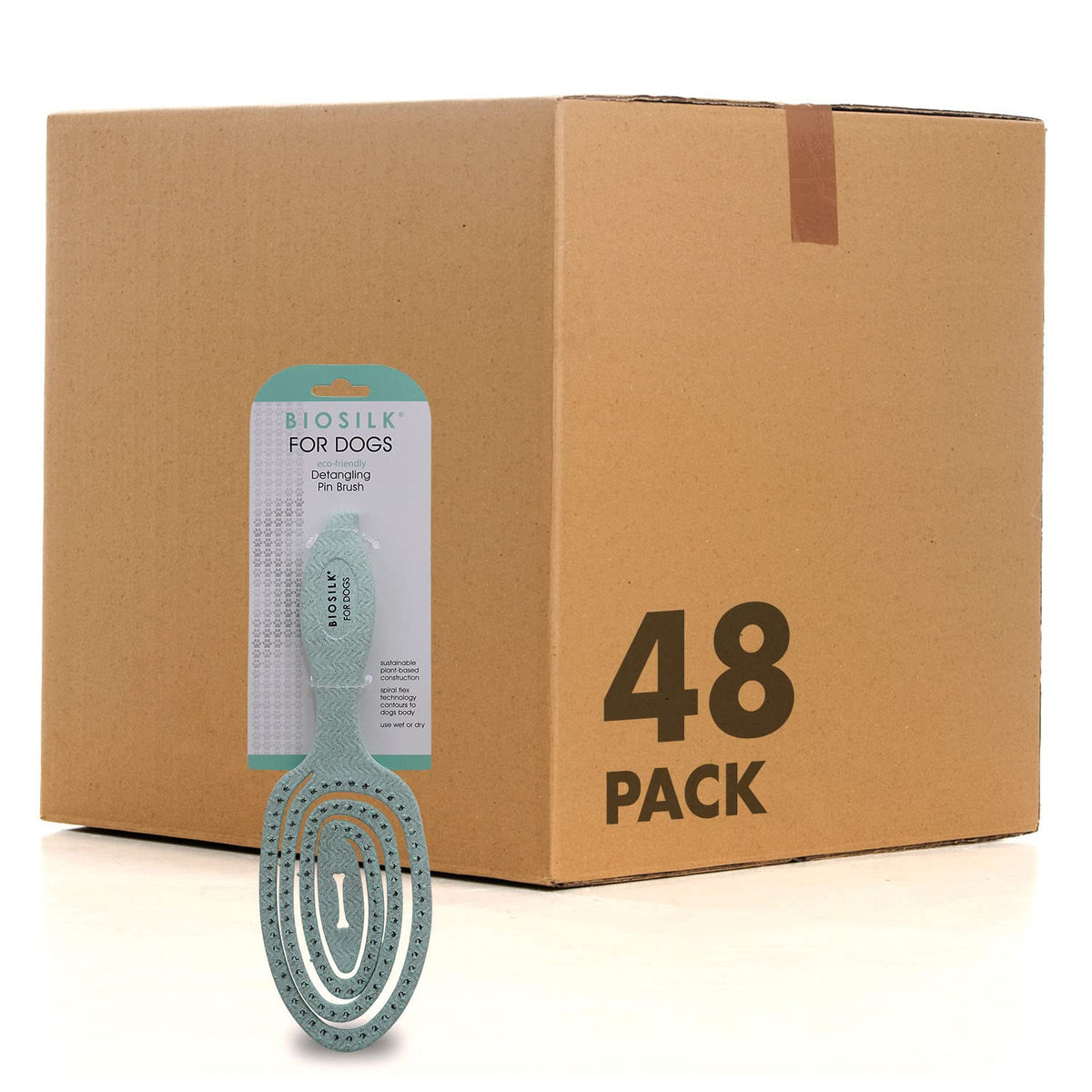 BioSilk for Pets Eco-Friendly Detangling Pin Brush for Dogs