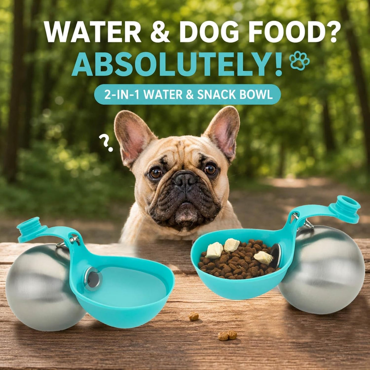 Dog Water Bottle 10oz Stainless Steel Small Water Bottles for Puppy