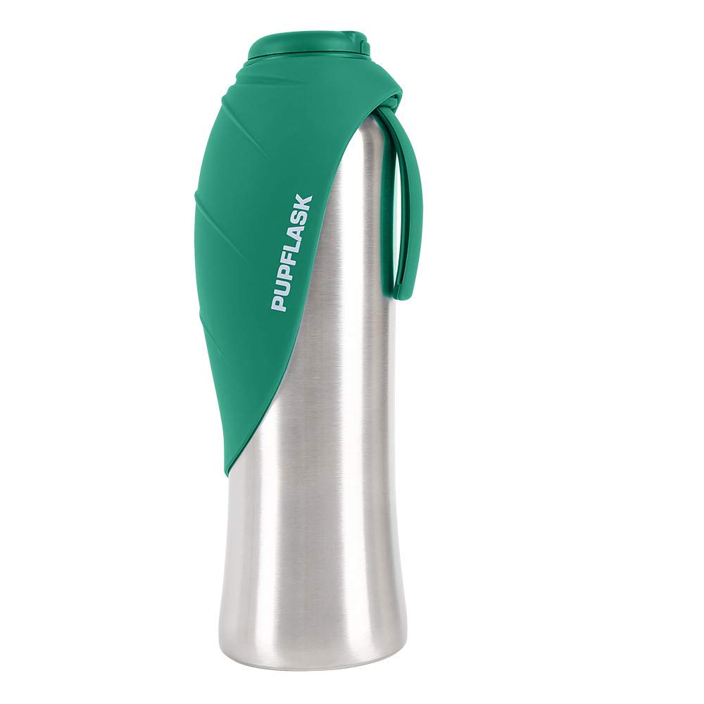 PupFlask Large Dog Water Bottle, Portable Stainless Steel Travel Bowl