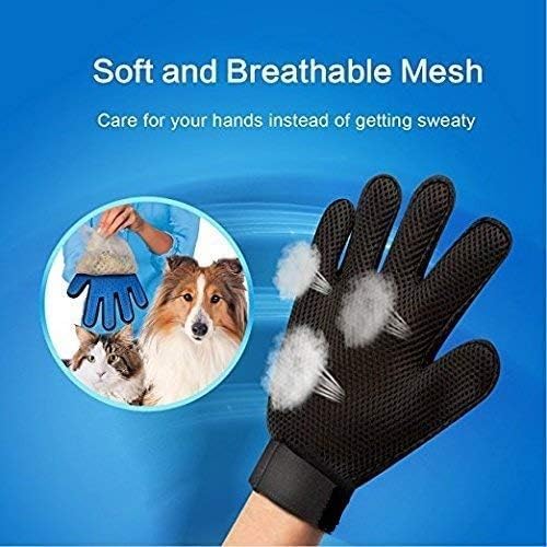 Best Pets grooming & cleaning Glove for Dogs,horse,cats, Gentle deshedding gloves & Massage Mitt-for bathing ,Message & Shedding hair for Wet & Dry Grooming-upgraded 259-Tips for Long&Short hairs.