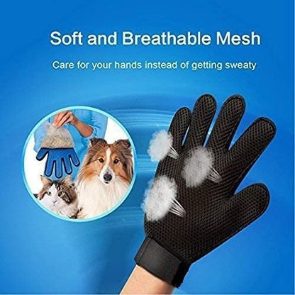 Best Pets grooming & cleaning Glove for Dogs,horse,cats, Gentle deshedding gloves & Massage Mitt-for bathing ,Message & Shedding hair for Wet & Dry Grooming-upgraded 259-Tips for Long&Short hairs.