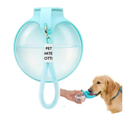2 in 1 Portable Dog Water Bottle Tumbler, 10oz Dog Water Bottle with Silicone Foldable Bowl,for Walking Hiking Small Dog Water Bottle(Pink)