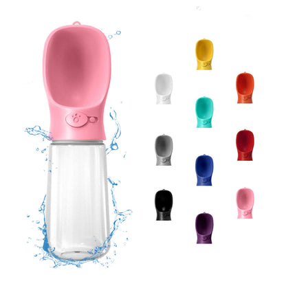 WePet Portable Dog Water Bottle, 12 OZ, Leak Proof Puppy Water Dispenser with Drinking Feeder for Pets Outdoor Walking, Hiking, Travel, Food Grade Plastic