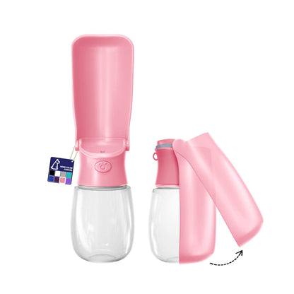 WePet Foldable Portable Dog Water Bottle Puppy Water Dispenser with Drinking Feeder, 12 OZ, High-Temperature Resistant Leak Proof for Pets Outdoor Walking, Hiking, Travel, Food Grade Plastic BPA Free