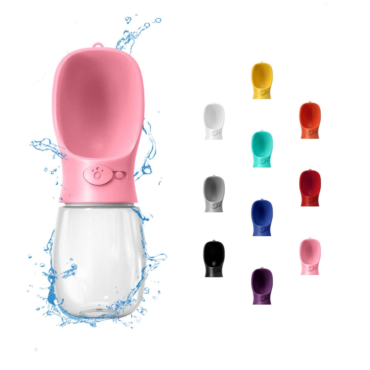 WePet Portable Dog Water Bottle, 19 OZ, Leak Proof Puppy Water Dispenser with Drinking Feeder for Pets Outdoor Walking, Hiking, Travel, Food Grade Plastic