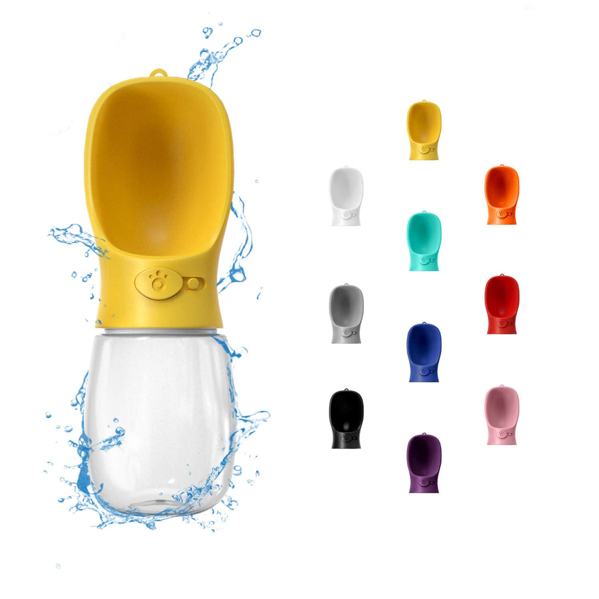 WePet Portable Dog Water Bottle, 19 OZ, Leak Proof Puppy Water Dispenser with Drinking Feeder for Pets Outdoor Walking, Hiking, Travel, Food Grade Plastic