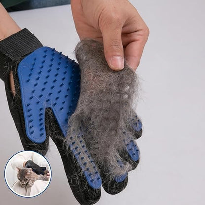 Best Pets grooming & cleaning Glove for Dogs,horse,cats, Gentle deshedding gloves & Massage Mitt-for bathing ,Message & Shedding hair for Wet & Dry Grooming-upgraded 259-Tips for Long&Short hairs.