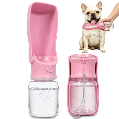 Foldable Dog Water Bottle, 12 oz Portable Pet Dispenser (Green)