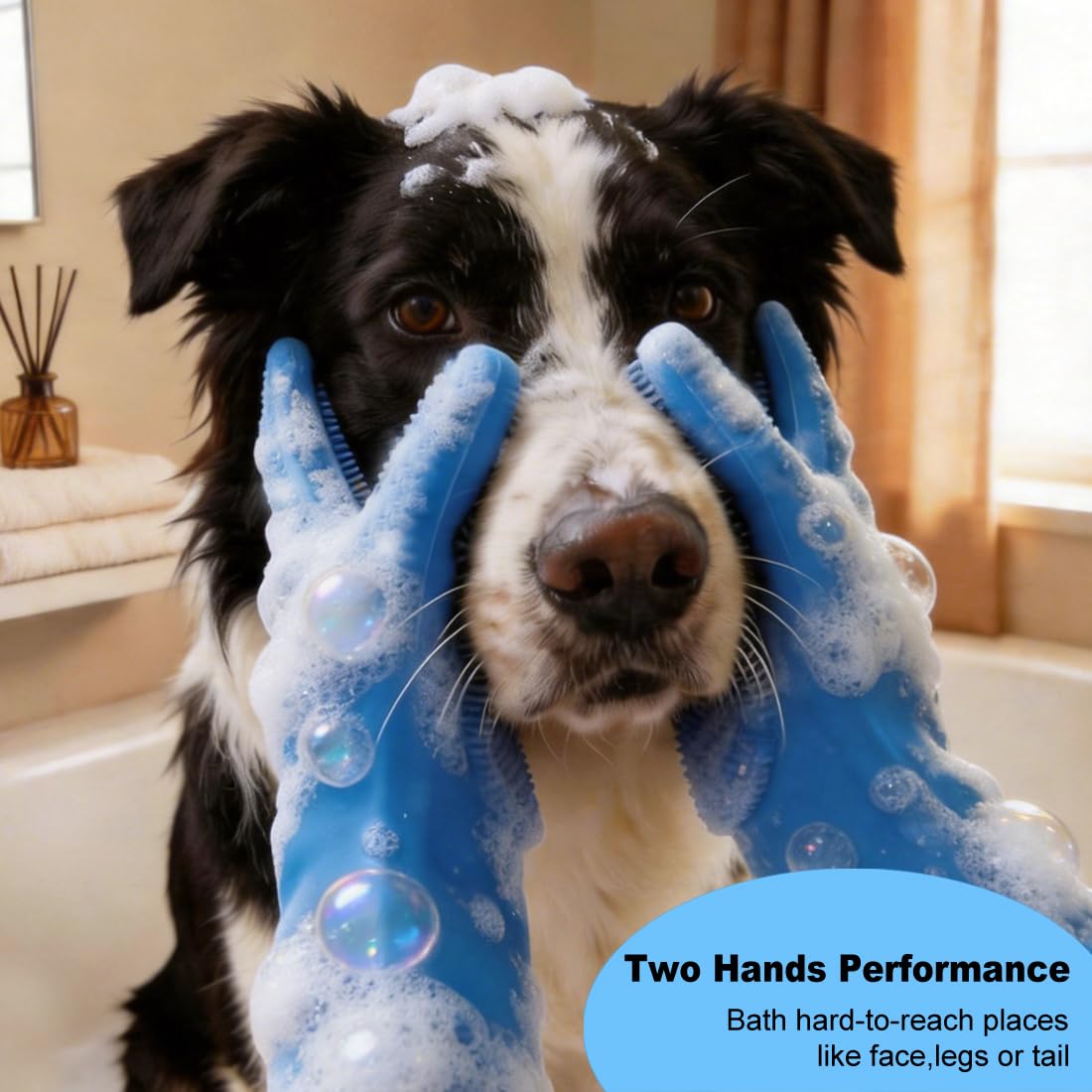 3Pcs Dog Bath Brush Set for Dogs and Cats