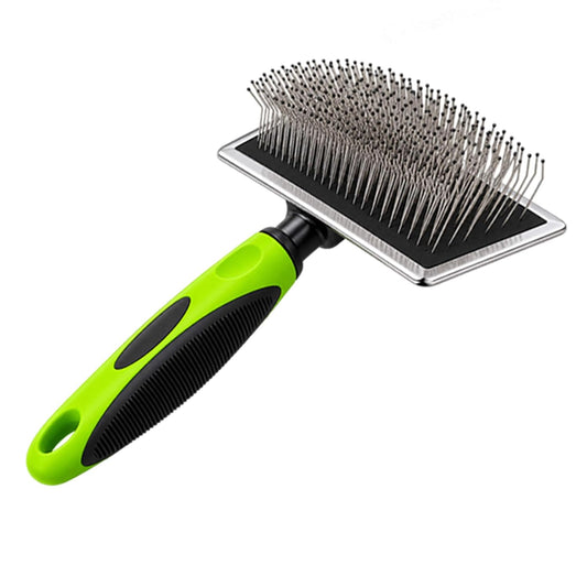Slicker Brushes for Dogs & Cats, Pain‑Free Pet Grooming Brush with Angled Ball‑Tipped Pins, Removes Mats, Tangles & Loose Fur for Medium to Long‑Haired Pets