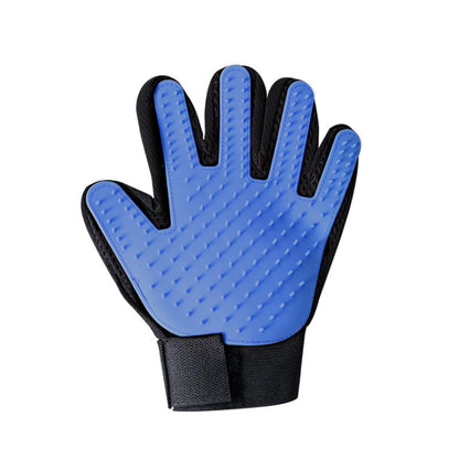 2 Pet Grooming Glove for Dogs & Cats – Hair Remover Brush, Deshedding Mitt with Soft Silicone Tips, Gentle Massage & Easy Fur Removal for Short & Long Hair Pets (Blue)
