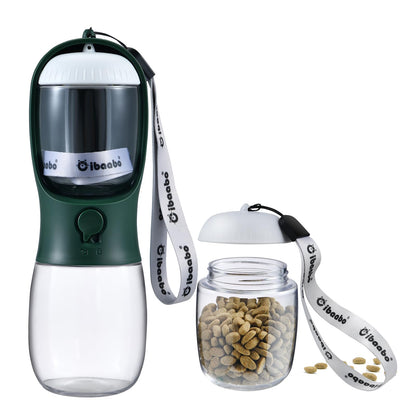 Cibaabo Dog Water Bottle Portable with Food Container & Filter for Travel