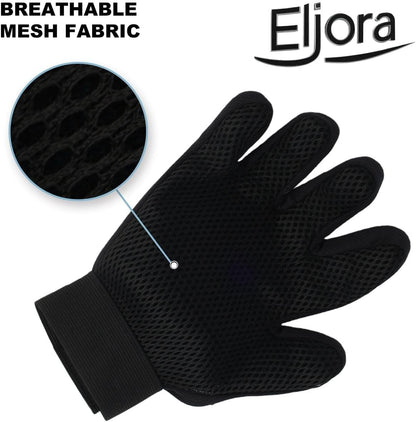 Pet Grooming Gloves (Pair – Left & Right) – 260 Silicone Tips, Dog & Cat Hair Remover, Deshedding & Massage Glove for Long & Short Hair Pets