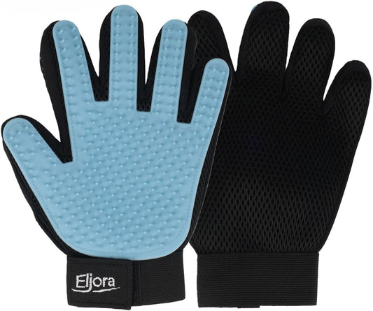 Pet Grooming Gloves (Pair – Left & Right) – 260 Silicone Tips, Dog & Cat Hair Remover, Deshedding & Massage Glove for Long & Short Hair Pets