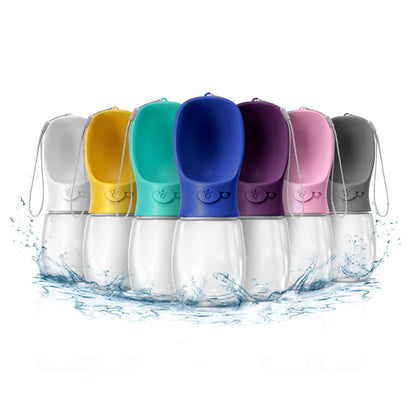 WePet Portable Dog Water Bottle, 19 OZ, Leak Proof Puppy Water Dispenser with Drinking Feeder for Pets Outdoor Walking, Hiking, Travel, Food Grade Plastic