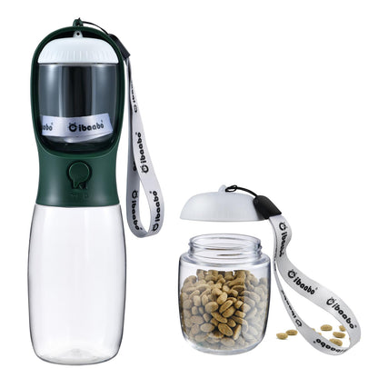 Cibaabo Dog Water Bottle Portable with Food Container & Filter for Travel