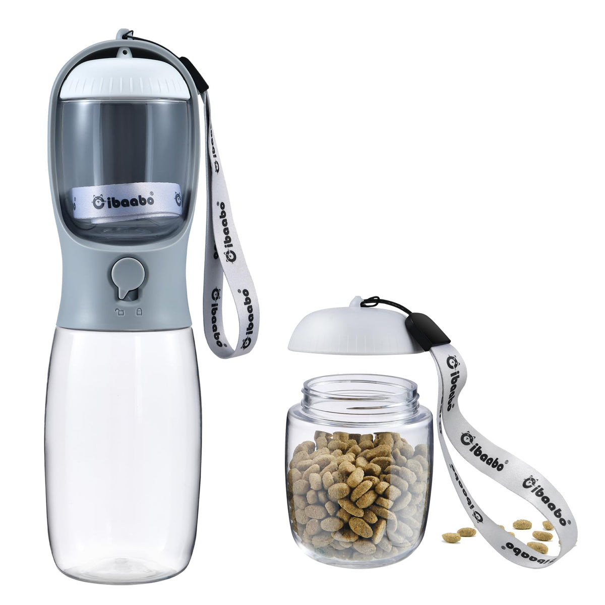 Cibaabo Dog Water Bottle Portable with Food Container & Filter for Travel
