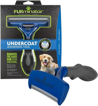FURminator Large Dog Undercoat deShedding Tool for Long Hair
