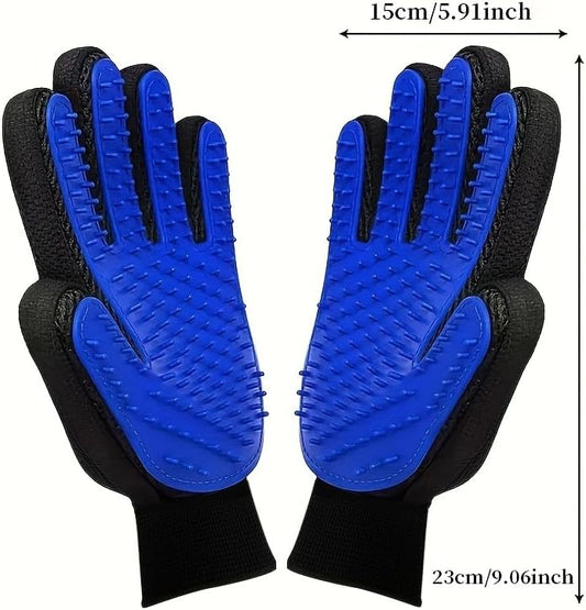 2 Pack Pet Deshedding Massage Grooming Gloves for Dogs & Cats, Floating Hair Remover Tool, Cat Cleaning Grooming Gloves, Pet Massage & Petting Gloves, Deshedding Glove Brush