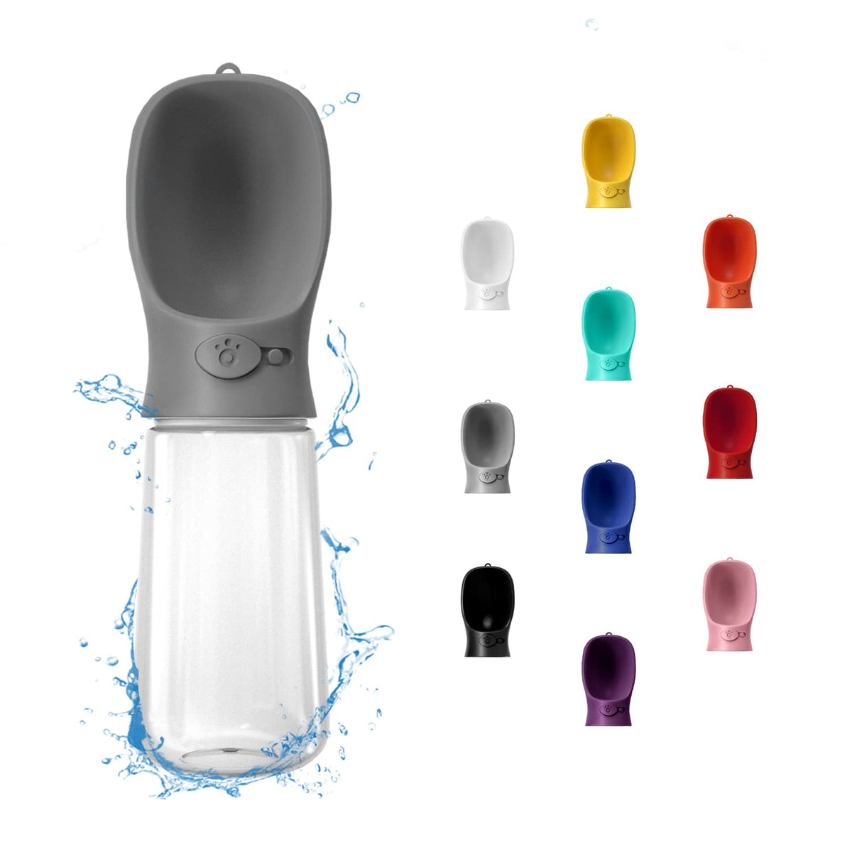 WePet Portable Dog Water Bottle, 12 OZ, Leak Proof Puppy Water Dispenser with Drinking Feeder for Pets Outdoor Walking, Hiking, Travel, Food Grade Plastic