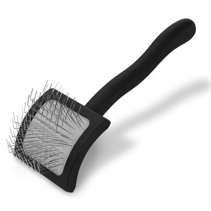 Chris Christensen Big G Dog Slicker Brush for Dogs (Goldendoodles, Labradoodles, Poodles), Groom Like a Professional, Fluff Detangle Style, Saves Time Energy, Coral, Large