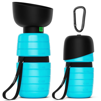Pecute Portable Dog Water Bottle, 2 in 1 Cat Dog Travel Water Bottle Bowl Leakproof with Double Seal, BPA Free, Lightweight, Pet Small Animal Water Bottel Dispenser for Outdoor Walking Hiking Travels