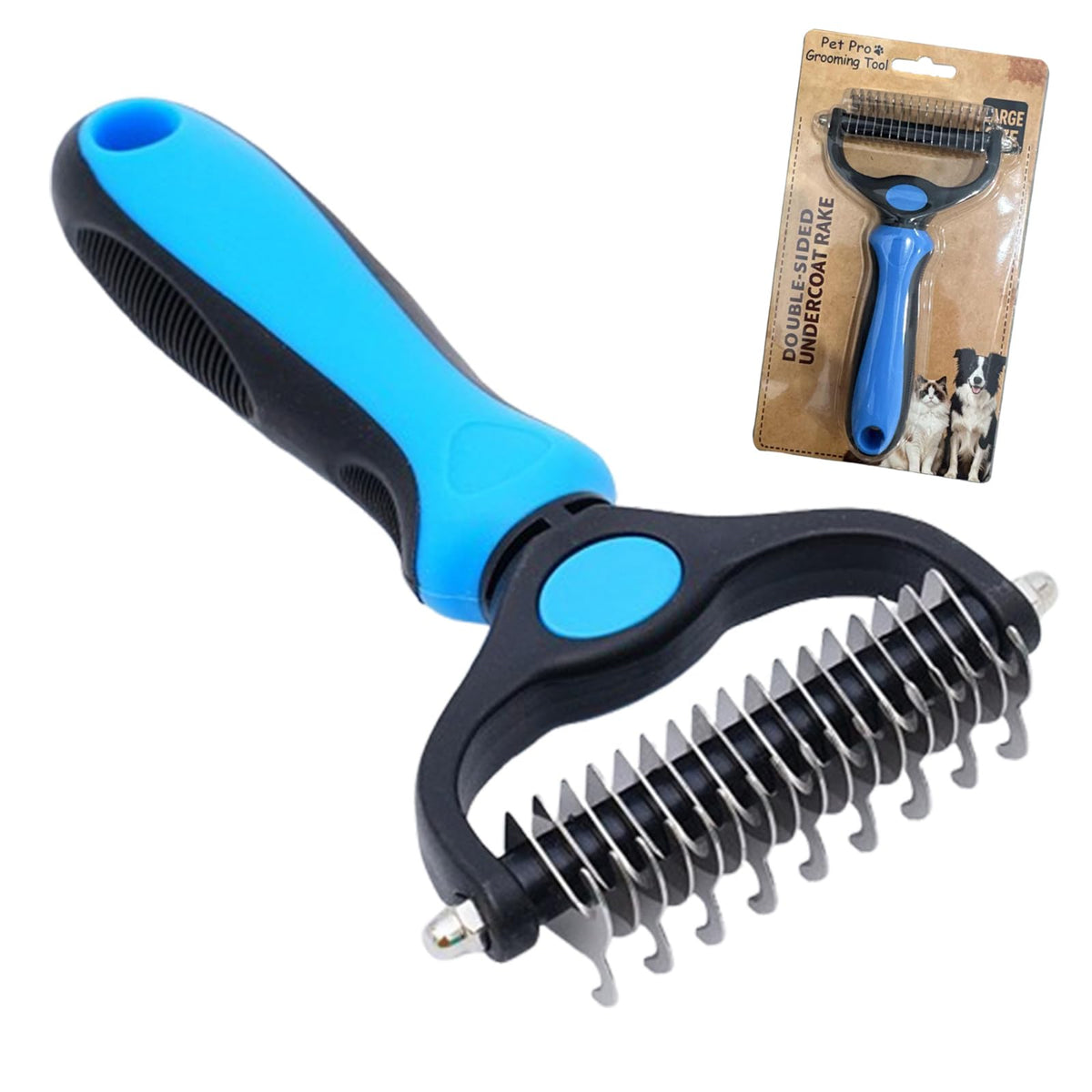 Pet Pro 2-in-1 Double-Sided Pet Grooming Tool, Pet Hair Remover