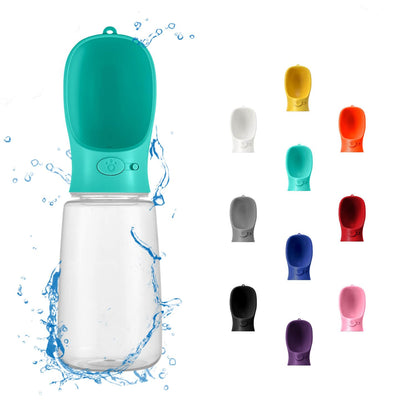 WePet Portable Dog Water Bottle, 19 OZ, Leak Proof Puppy Water Dispenser with Drinking Feeder for Pets Outdoor Walking, Hiking, Travel, Food Grade Plastic