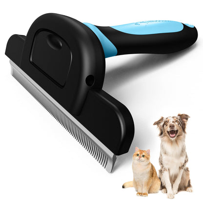 MIU COLOR Pet Grooming Brush, Deshedding Tool for Dogs & Cats, Blue