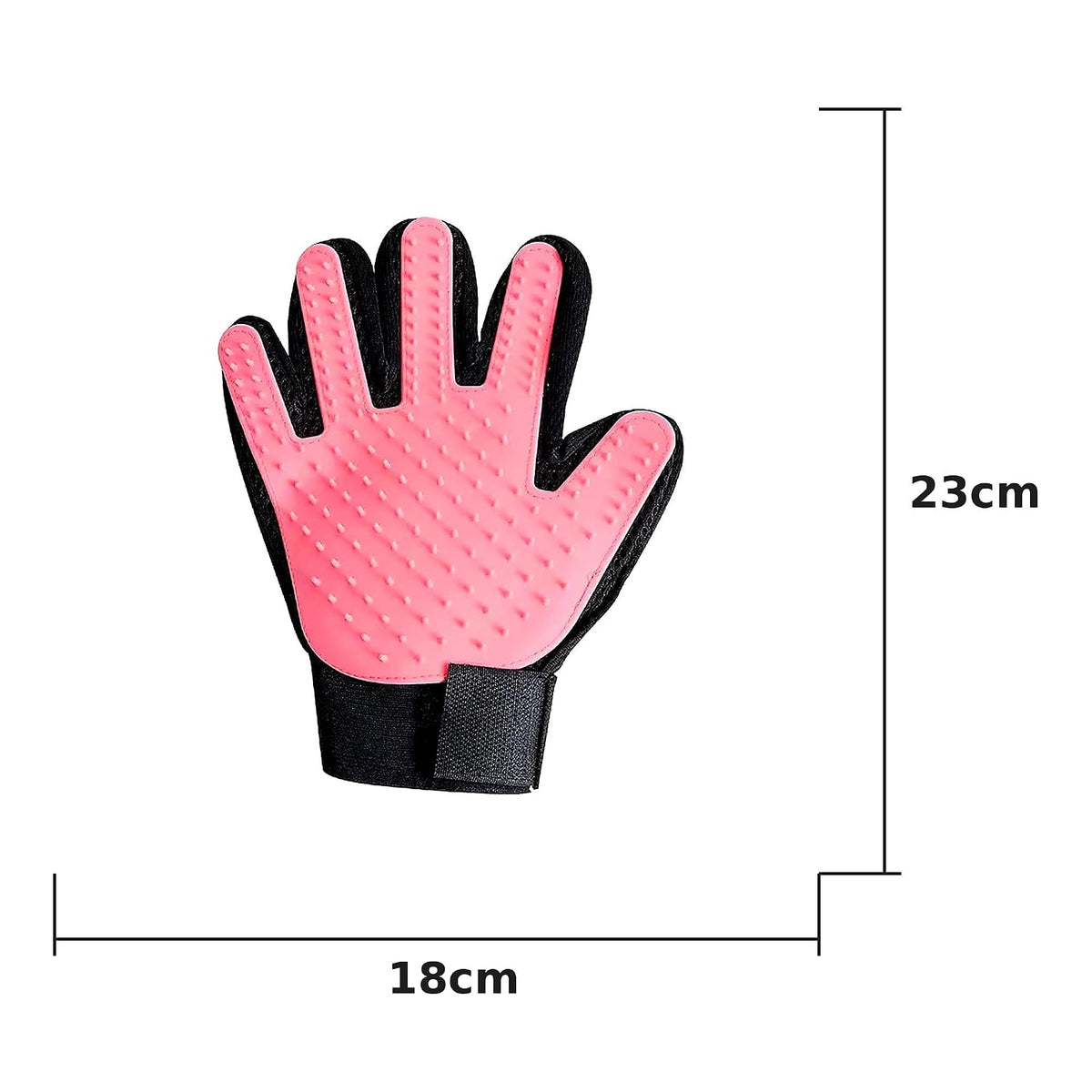 Pet Grooming Gloves – Deshedding & Bath Brush Gloves for Dogs, Cats & Horses, Gentle Hair Remover & Massage Mitt (Pink)