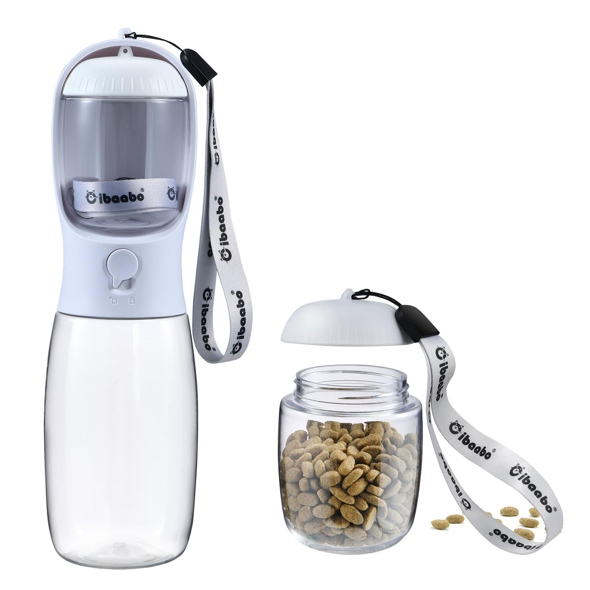 Cibaabo Dog Water Bottle Portable with Food Container & Filter for Travel