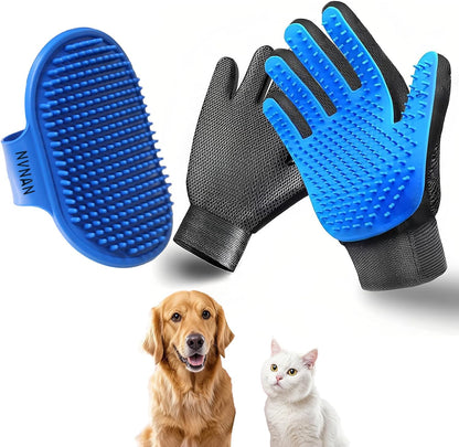NVNAN Cat & Dog Grooming Glove and Curry Brush Set