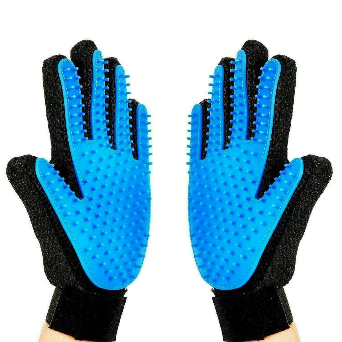 1 Pair Pet Hair Remover Gloves Dog Cat Brush Bath Grooming Massage Cleaning Tool Pet Hair Brush Fur Remover Gloves Massage Grooming Soft Silicone Carding Tool for Kitten Puppy (Pink)
