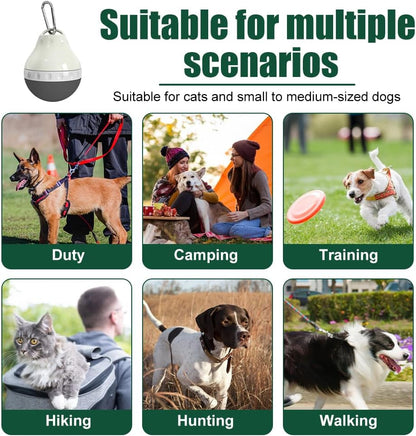 DONGKER Dog Water Bottle,200ML Leakproof Pet Travel Bottle with Foldable Silicone Body & Hanging Buckle for Small Pets Outdoor Walking Hiking Travel