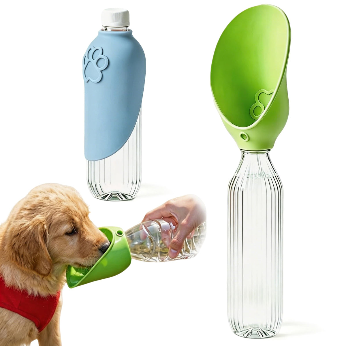 Portable Silicone Dog Water Bottle Adapter for Outdoor Travel