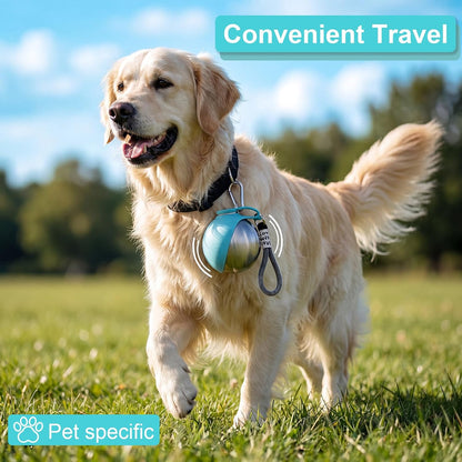 Portable Dog Water Bottle with Bowl, 10oz Leak-Proof Stainless Steel Dog Travel Water Bottle, BPA-Free Pet Water Dispenser for Small & Medium Dogs, Walking, Hiking & Outdoor Travel