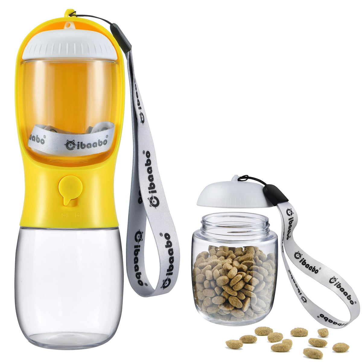 Cibaabo Dog Water Bottle Portable with Food Container & Filter for Travel