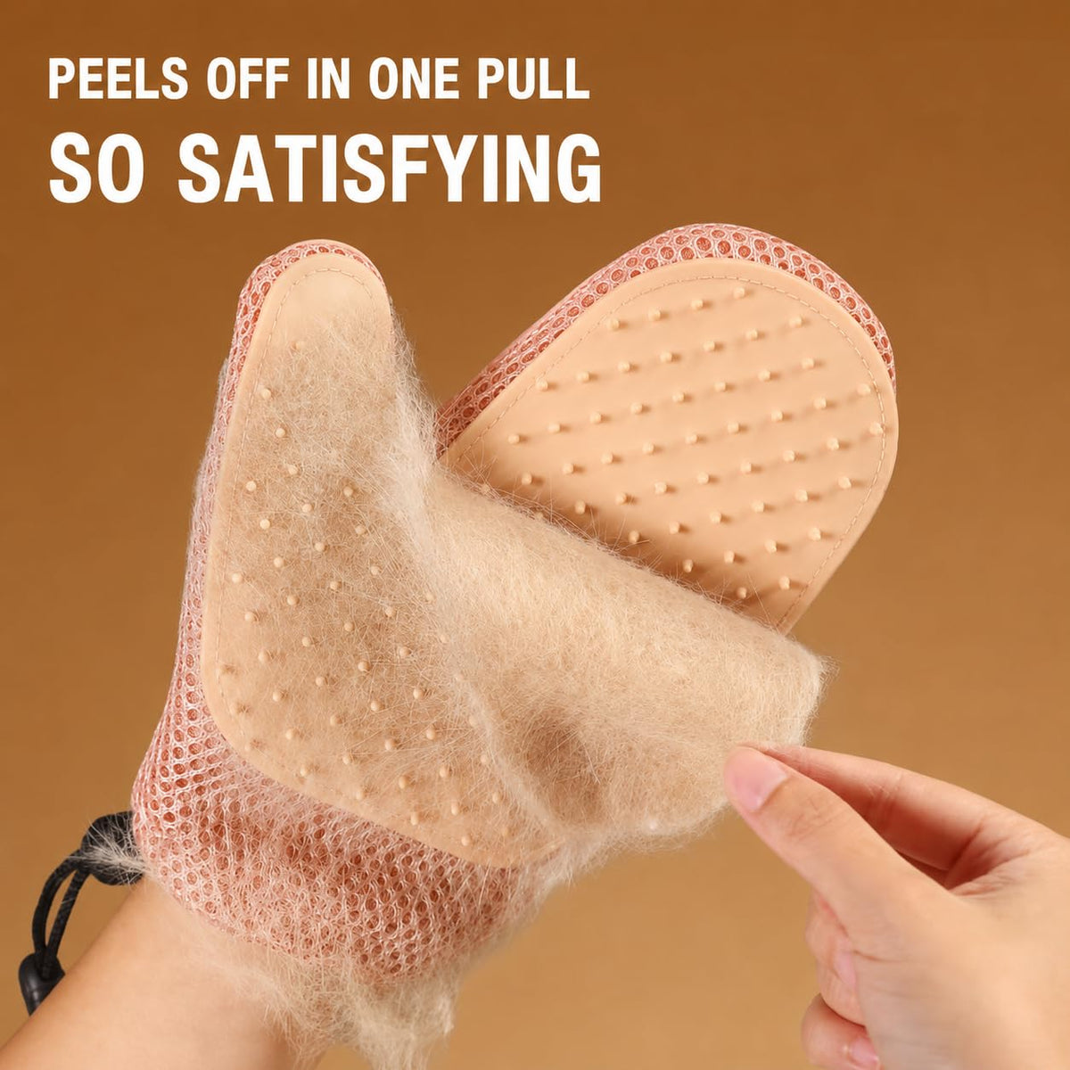 Pet Hair Removal Glove, Double-Sided Grooming Glove for Cats/Dogs/Fabric