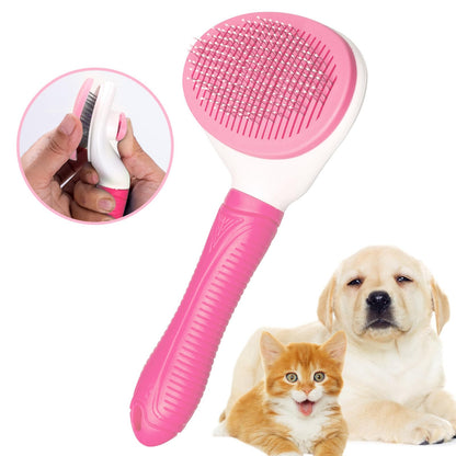 Aogeili Self‑Clean Slicker Brush for Dogs, Cats & Rabbits, 7.87 x 4.13 in