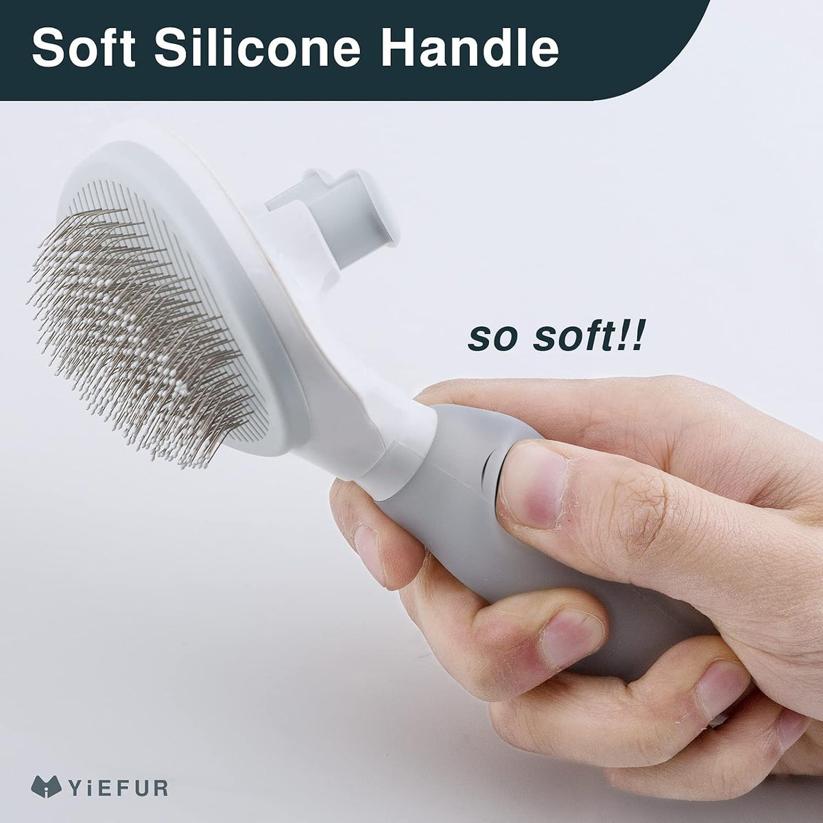 Cat Brush for Shedding, Self Cleaning Brush for Long & Short Hair Cats