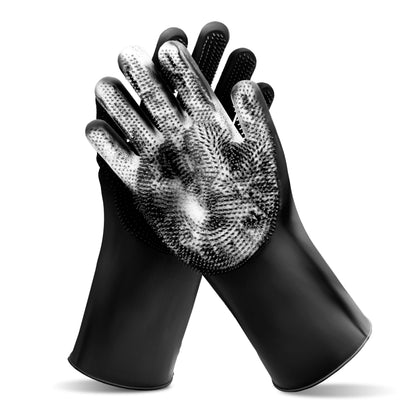 Pet Grooming Gloves—Dog Washing Gloves with High-Density Teeth