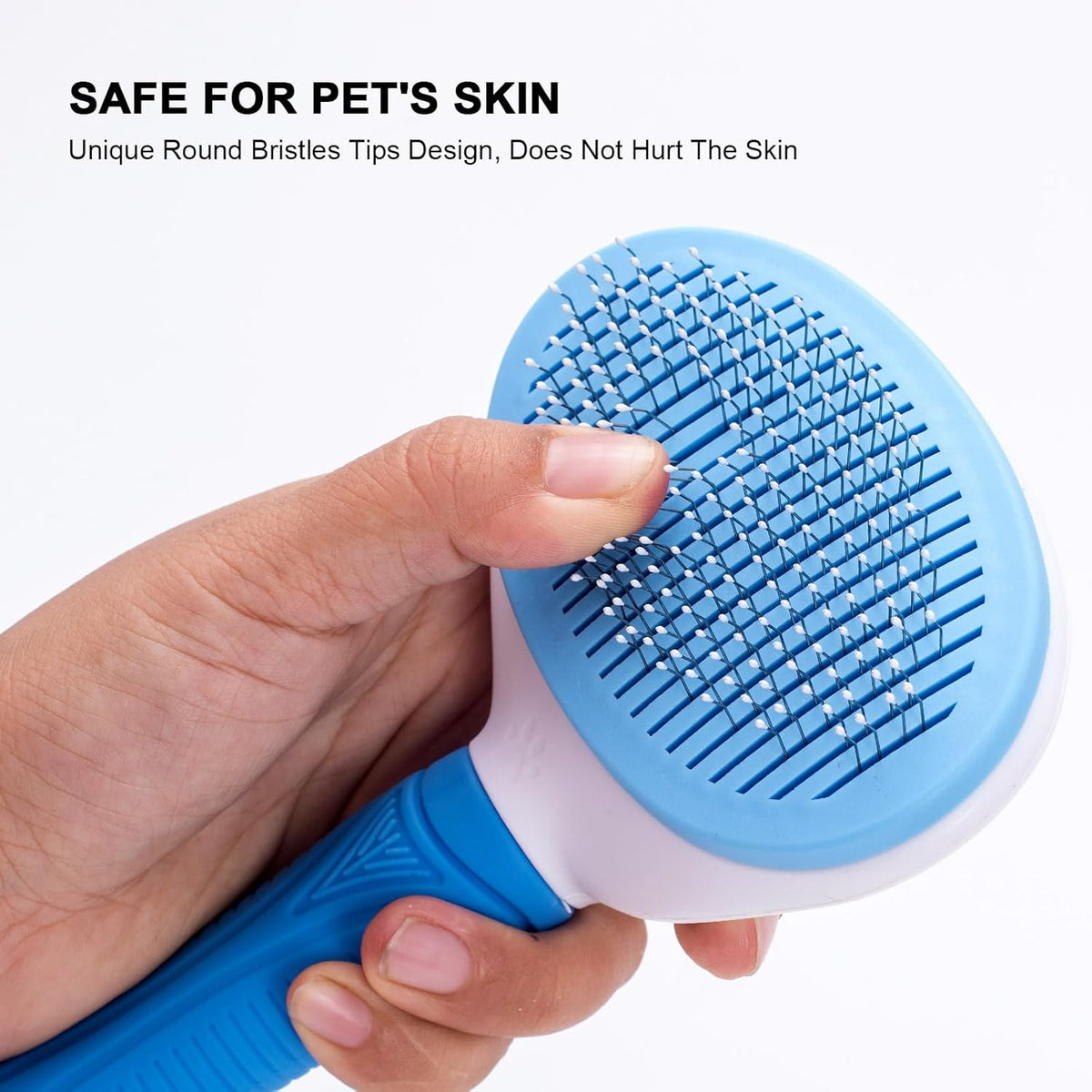 Aogeili Self‑Clean Slicker Brush for Dogs, Cats & Rabbits, 7.87 x 4.13 in