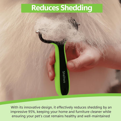 Staltwo Deshedding Dog Brush, Deshedding Undercoat Rake for Dog&Cat