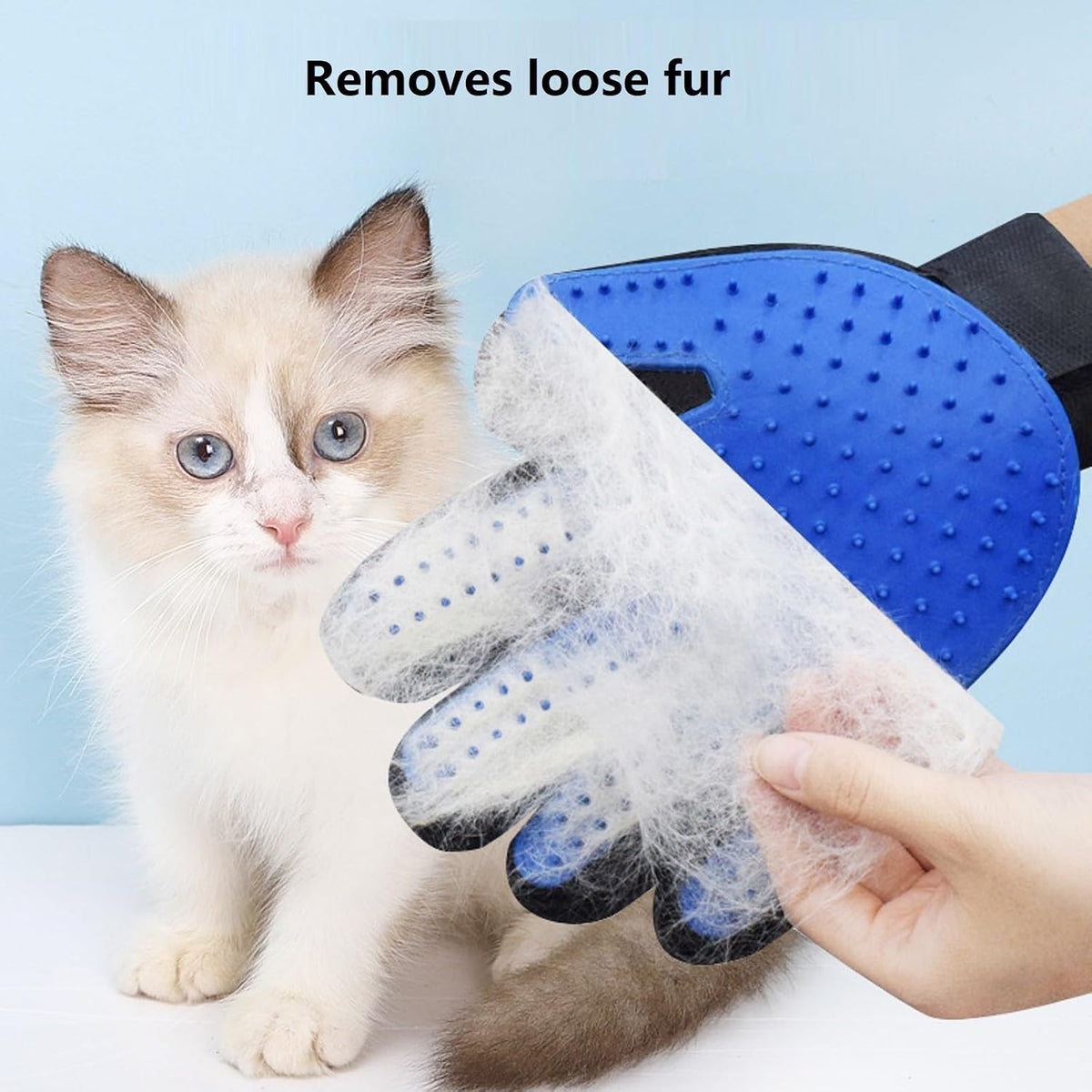 TV Rubber Pet Hair Removal Glove for Dogs & Cats, Right Hand | Silicone Comb Teeth for Cats & Dogs Loose Fur Removal, Massage & Bath with Magic Tape(Red)