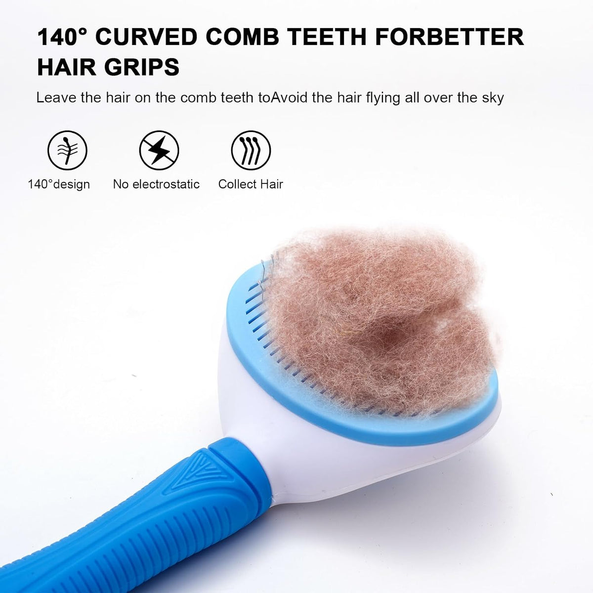 Aogeili Self‑Clean Slicker Brush for Dogs, Cats & Rabbits, 7.87 x 4.13 in
