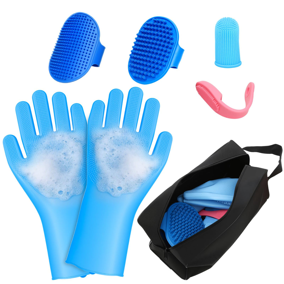 Pet Grooming Kit & Bath Supplies for Dogs, Cats -