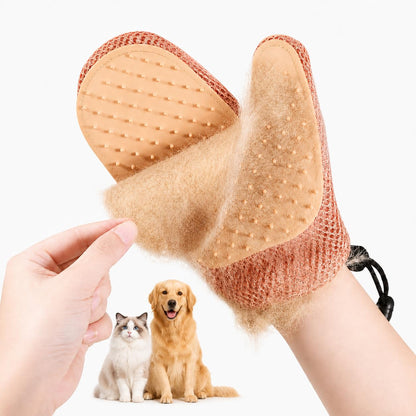 Pet Hair Removal Glove, Double-Sided Grooming Glove for Cats/Dogs/Fabric