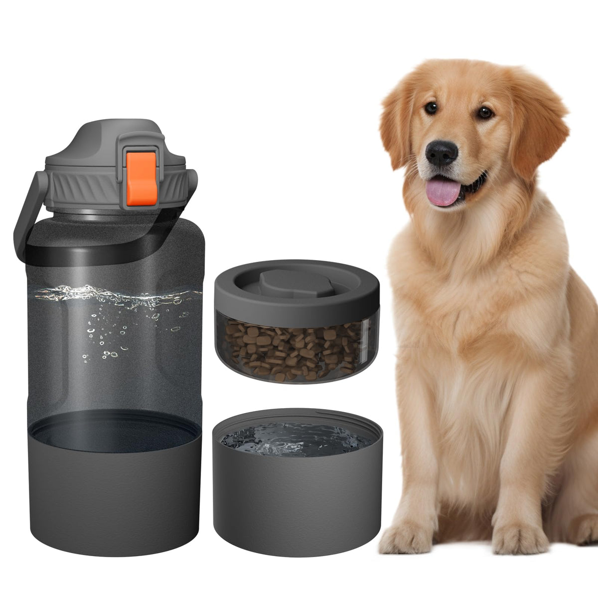 Cibaabo 53oz Large Dog Water Bottle for All Day Travel Feeding & Hydration