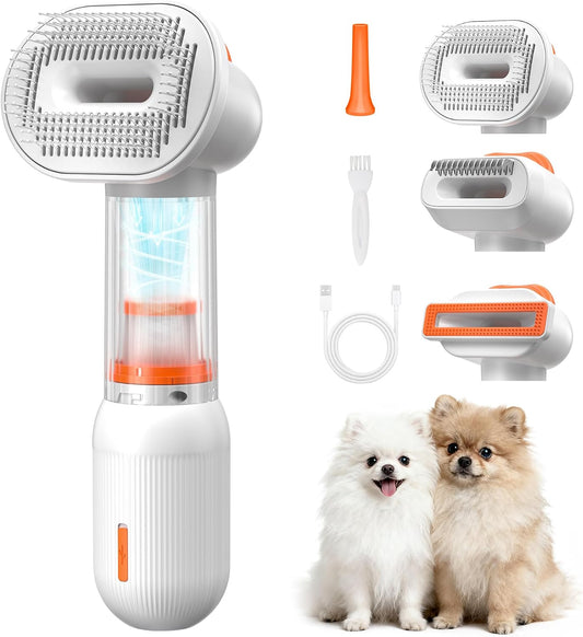 Vacuum Dog Brush for Shedding, Mess-Free Grooming
