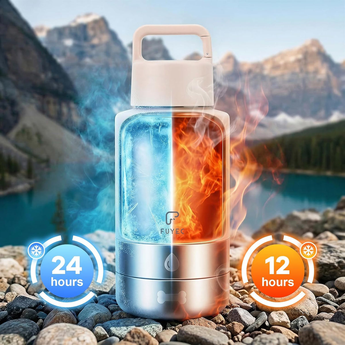 Dog Water Bottle 32oz, Insulated Stainless Steel Travel Water Dispenser with 2 Detachable Dog Bowls for Food and Water, Leak Proof Portable Pet Drinking Cup for Walking Hiking Camping
